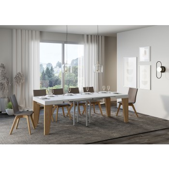 Naxy Table - Extendable table 90x90/246 cm Naxy White Ash