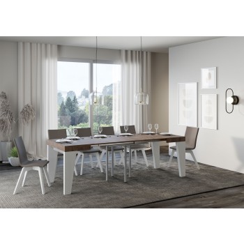 Naxy Table - Extendable table 90x90/246 cm Naxy White Ash