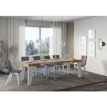 Naxy Table - Extendable table 90x90/246 cm Naxy White Ash