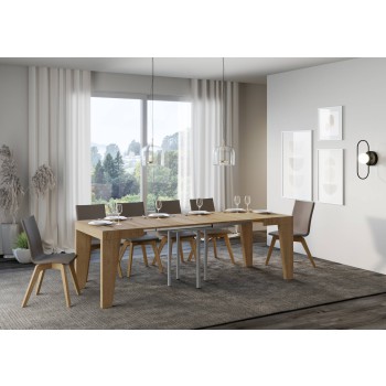 Naxy Table - Extendable table 90x90/246 cm Naxy White Ash