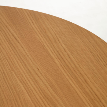 Oqui extendable oval table in oak veneer Ø120