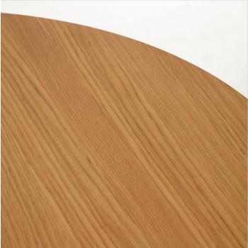 Oqui extendable oval table in oak veneer Ø140