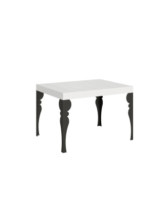 Paxon Anthracite Table - Extendable table 70x110/194 cm Paxon White Ash Anthracite frame