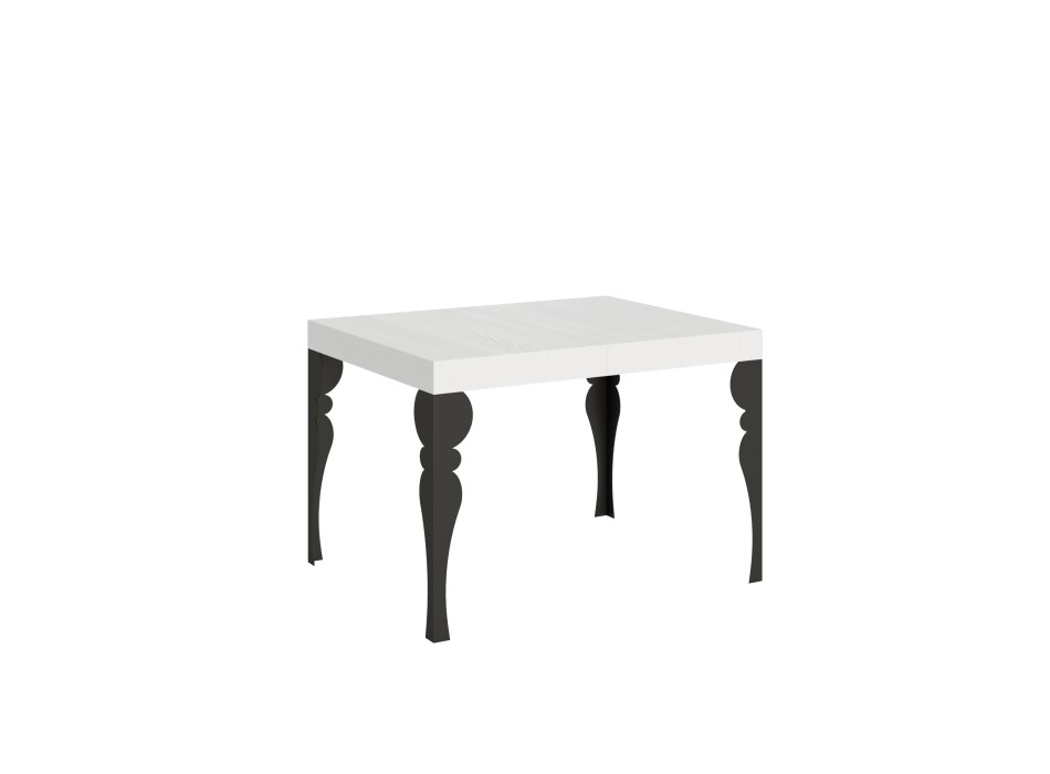 Paxon Anthracite Table - Extendable table 70x110/194 cm Paxon White Ash Anthracite frame