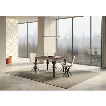 Paxon Anthracite Table - Extendable table 90X120/224 cm Paxon White Ash Anthracite frame