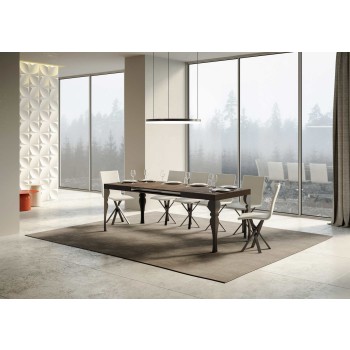 Paxon Anthracite Table - Extendable table 90X120/224 cm Paxon White Ash Anthracite frame