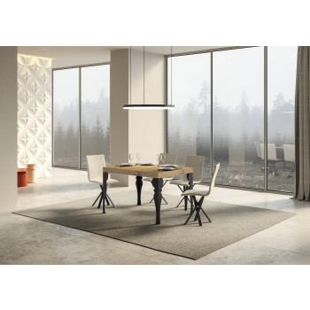 Paxon Anthracite Table - Extendable table 90X120/224 cm Paxon White Ash Anthracite frame