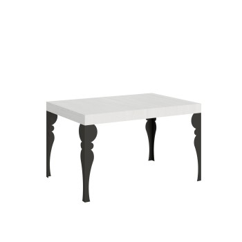 Paxon Anthracite Table - Extendable table 90X120/224 cm Paxon White Ash Anthracite frame