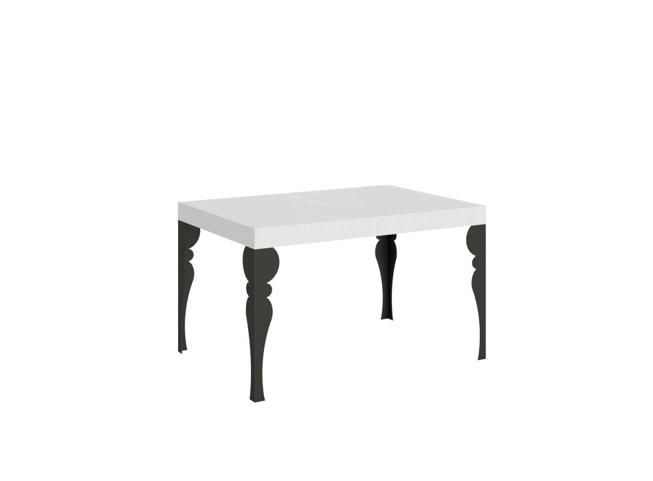 Paxon Anthracite Table - Extendable table 90X120/224 cm Paxon White Ash Anthracite frame