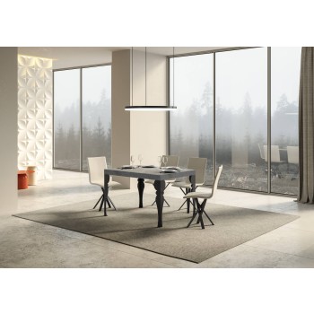 Paxon Anthracite Table - Extendable table 90x130/234 cm Paxon White Ash Anthracite frame