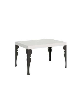 Paxon Anthracite Table - Extendable table 90x130/390 cm Paxon White Ash Anthracite frame