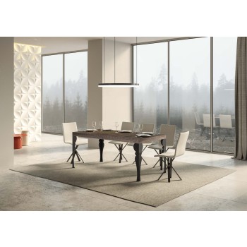 Paxon Anthracite Table - Extendable table 90x160/264 cm Paxon White Ash Anthracite frame