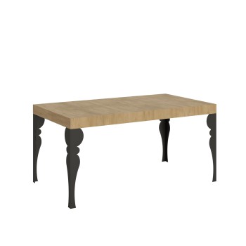 Paxon Anthracite Table - Extendable table 90x160/264 cm Paxon White Ash Anthracite frame