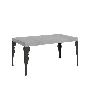 Paxon Anthracite Table - Extendable table 90x160/264 cm Paxon White Ash Anthracite frame