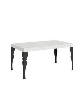 Paxon Anthracite Table - Extendable table 90x160/264 cm Paxon White Ash Anthracite frame