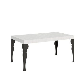 Paxon Anthracite Table - Extendable table 90x160/264 cm Paxon White Ash Anthracite frame