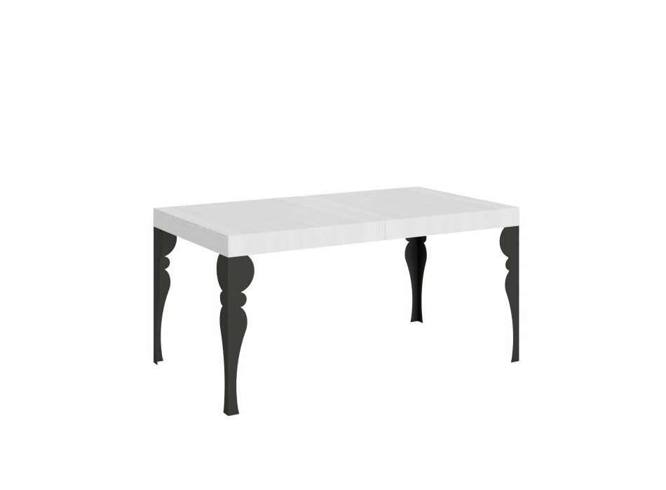 Paxon Anthracite Table - Extendable table 90x160/264 cm Paxon White Ash Anthracite frame