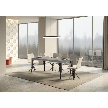 Paxon Anthracite Table - Extendable table 90x180/284 cm Paxon White Ash Anthracite frame