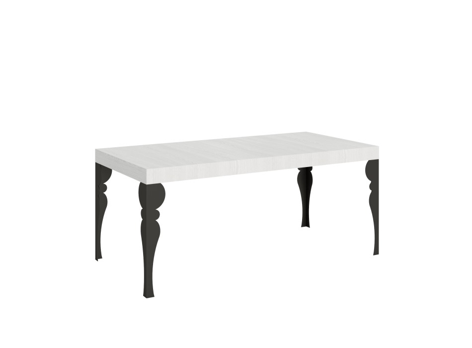 Paxon Anthracite Table - Extendable table 90x180/284 cm Paxon White Ash Anthracite frame