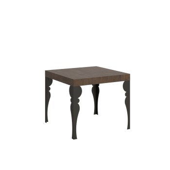 Paxon Anthracite Table - Extendable table 90x90/246 cm Paxon White Ash Anthracite frame