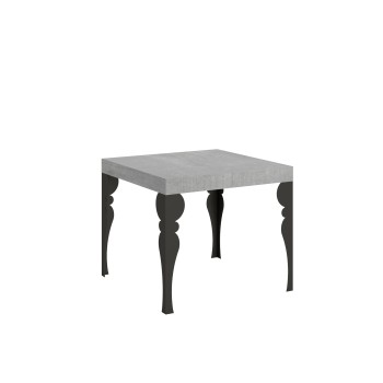 Paxon Anthracite Table - Extendable table 90x90/246 cm Paxon White Ash Anthracite frame