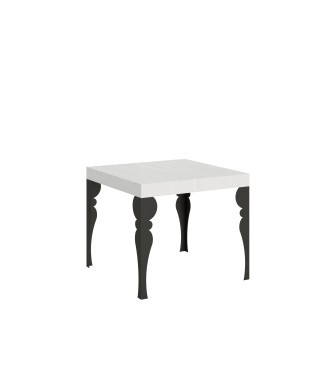 Paxon Anthracite Table - Extendable table 90x90/246 cm Paxon White Ash Anthracite frame