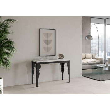 Paxon Double Table - Opening table 120/200x45/90 cm Paxon Double Oak Nature Anthracite frame