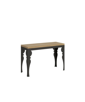 Paxon Double Table - Opening table 120/200x45/90 cm Paxon Double Oak Nature Anthracite frame