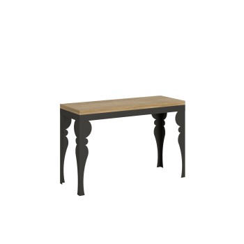 Paxon Double Table - Opening table 120/200x45/90 cm Paxon Double Oak Nature Anthracite frame