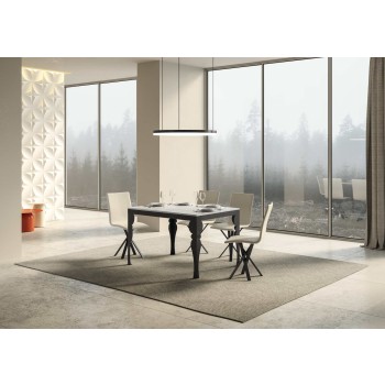 Paxon Evolution Anthracite Table - Extendable table 90x120/224 cm Paxon Evolution White Ash Anthracite frame