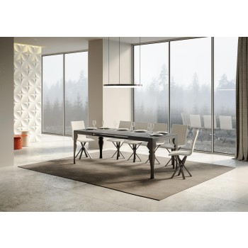 Paxon Evolution Anthracite Table - Extendable table 90x120/380 cm Paxon Evolution White Ash Anthracite frame