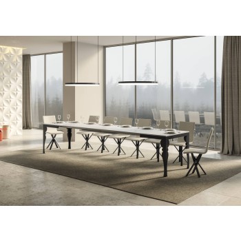 Paxon Evolution Anthracite Table - Extendable table 90x120/380 cm Paxon Evolution White Ash Anthracite frame