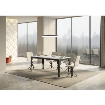 Paxon Evolution Anthracite Table - Extendable table 90x160/264 cm Paxon Evolution White Ash Anthracite frame