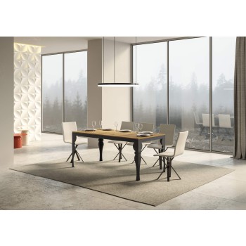 Paxon Evolution Anthracite Table - Extendable table 90x160/264 cm Paxon Evolution White Ash Anthracite frame