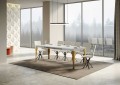 Extendable table 90x130/390 cm Paxon Gold frame