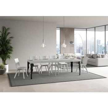 Paxon Premium Anthracite Table - Extendable table 90x90/246 cm Paxon Premium White Ash Anthracite frame