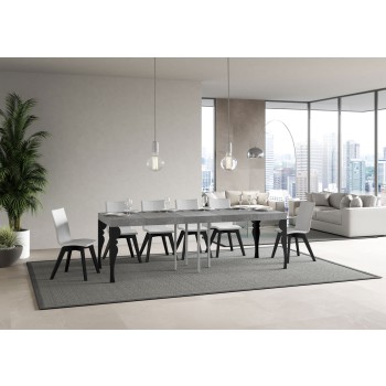 Paxon Premium Anthracite Table - Extendable table 90x90/246 cm Paxon Premium White Ash Anthracite frame