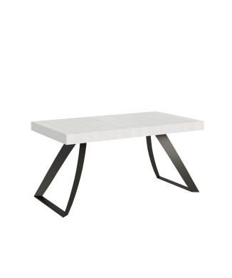 Anthracite Proxy Table - Extendable table 90x160/264 cm Proxy White Ash Anthracite frame