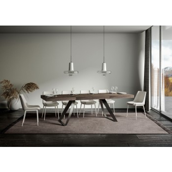 Proxy Premium Anthracite Table - Extendable table 90x160/264 cm Proxy Premium White Ash Anthracite frame