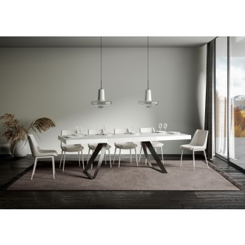 Proxy Premium Anthracite Table - Extendable table 90x160/264 cm Proxy Premium White Ash Anthracite frame