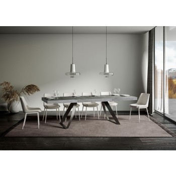 Proxy Premium Anthracite Table - Extendable table 90x160/264 cm Proxy Premium White Ash Anthracite frame