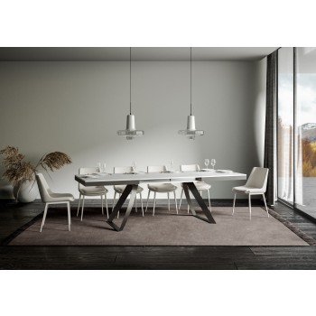 Proy Evolution Anthracite Table - Extendable table 90x160/264 cm Proxy Evolution White Ash Anthracite frame