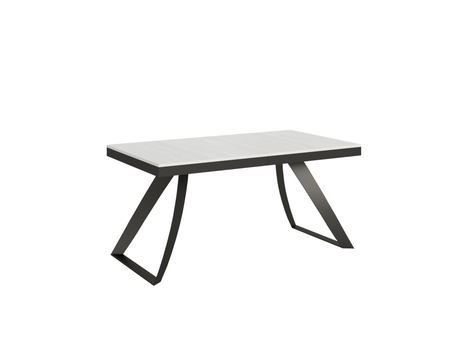 Proy Evolution Anthracite Table - Extendable table 90x160/264 cm Proxy Evolution White Ash Anthracite frame