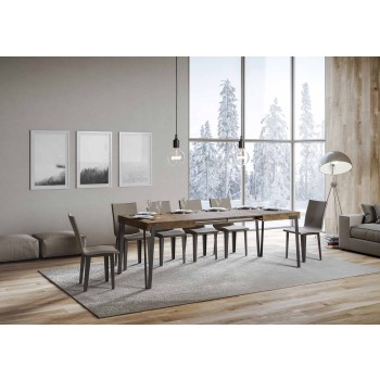 Rio table - Extendable table 90x130/234 cm Rio White Ash Anthracite frame