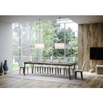 Rio table - Extendable table 90x160/264 cm Rio White Ash Anthracite frame