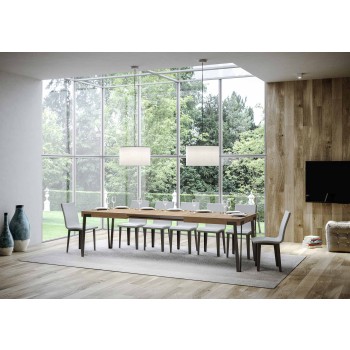 Rio table - Extendable table 90x160/264 cm Rio White Ash Anthracite frame