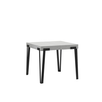 Rio table - Extendable table 90x90/246 cm Rio White Ash Anthracite frame