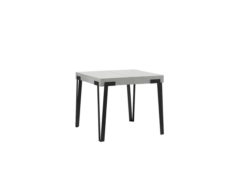 Rio table - Extendable table 90x90/246 cm Rio White Ash Anthracite frame