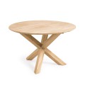 Teresinha outdoor round table in solid wood