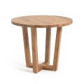 Nahla round table in solid acacia wood with natural finish Ø 90 cm